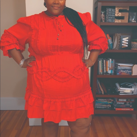 Red dress with accent designs from Reb Dolls - Picture 4 of 4